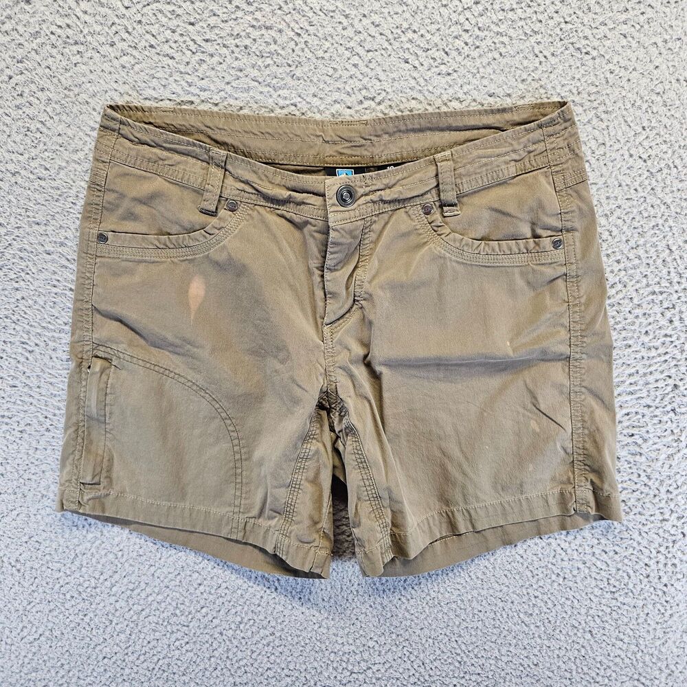 Kuhl Shorts Womens Size 10 Khaki Vintage Patina Dye Outdoor Hiking Short